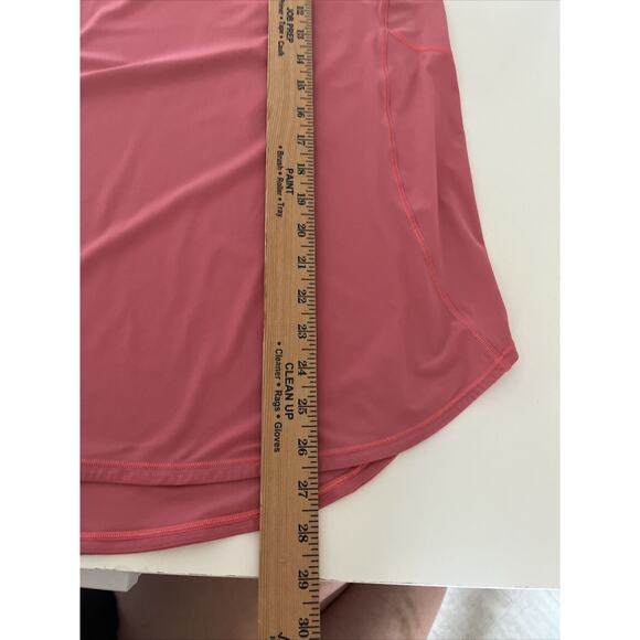 Lululemon Tank Top Medium 8 Mesh Panel Wide Strap Stretchy Salmon Pink Athletic - Picture 16 of 16